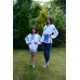 Embroidered Complect Mother and Daughter "Sky Blue"